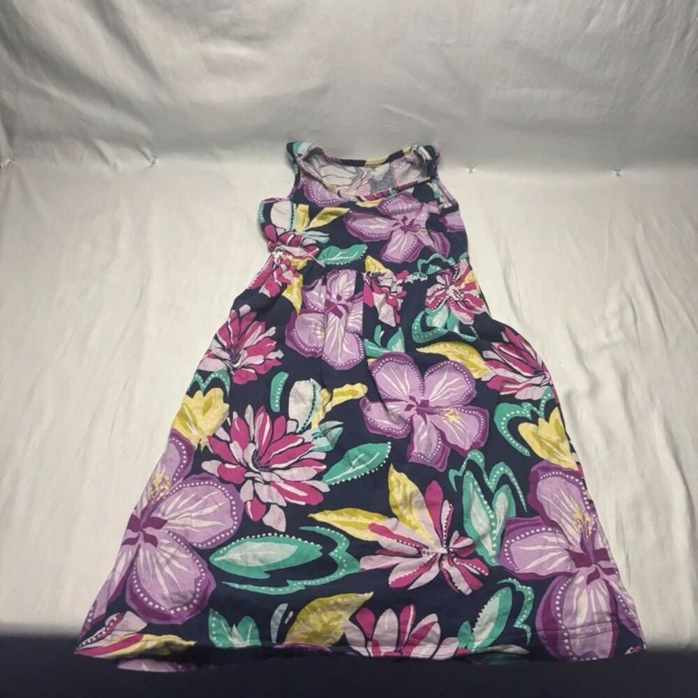 Gymboree Girls Floral Hibiscus Print Sleeveless Dress Size L